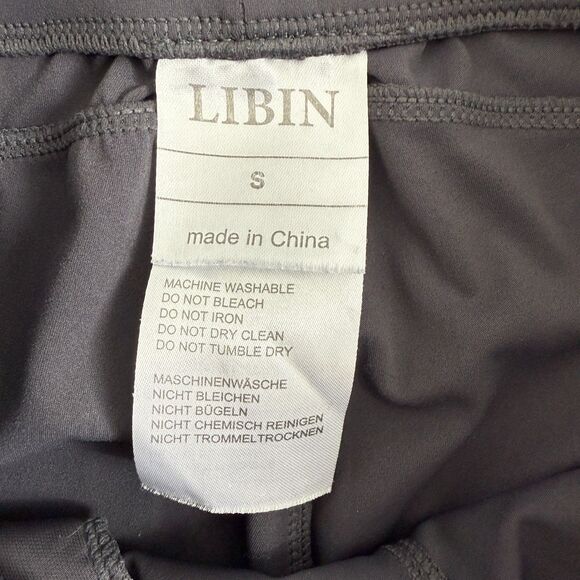 LIBIN Women's Gray Jogger Pants Nylon Spandex Size S Small - Picture 3 of 9